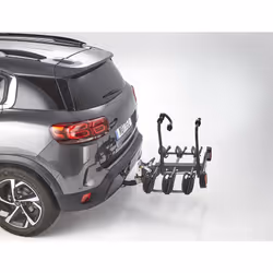Description générale Porte-vélos sur attelage rabattable PREMIUM, pouvant transporter jusqu'à 3 vélos avec un poids maximum d ...