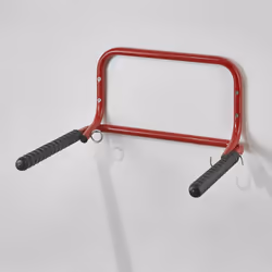 Description générale Support mural rabattable pour vélo conçu pour ranger deux vélos de manière sécurisée et ordonnée, tout e ...