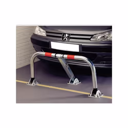 Barrière de parking 3 pieds rabattable indéformable Dimension montée : 105 x 44 x HT 45 cm Avec amortisseurs caoutchouc Tube  ...