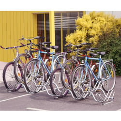 Râtelier range 9 vélos au sol sur 2 niveaux - B133V9 - Ce produit de marque est neuf. - Mottez