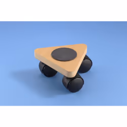 Plateau rouleur triangulaire - 13 x 13 x 13 cm - charge 75 kg Mottez B766Q - Ce produit de marque MOTTEZ est neuf. - Ce produ ...