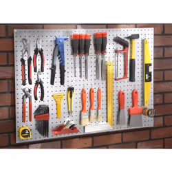Description générale Ce panneau perforé en tôle galvanisée vous permet de suspendre facilement tous vos outils, offrant ainsi ...