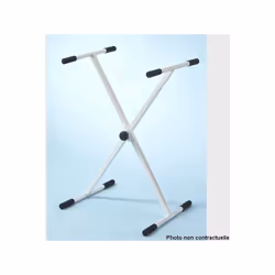 Tréteau en X noir Tube carré et rond 25 x 1,5mm 5 hauteurs réglables : 92 - 82 - 71 - 55 et 37cm Largeur des supports : 50cm