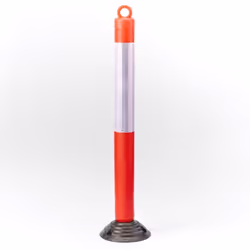 Poteau de signalisation sur base flexible FABRICATION FRANÇAISE Poteau de signalisation sur base flexible avec anneau passe c ...