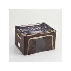 Housse de rangement tissu 44 l marron