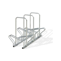 Range 6 vélos au sol face à face avec arceau antivol