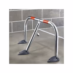 Barrière de parking 3 pieds standard Dimension montée : 80 x 36 x HT 43 cm Avec embases en résine super résistantes (résiste  ...