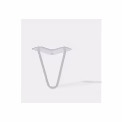 Lot de 4 pieds de meuble double fil modèle droit blanc mat hauteur 16 cm Double fil Ø 10 mm