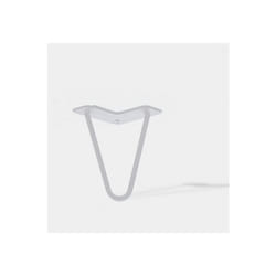 Lot de 4 pieds de meuble double fil modèle droit blanc mat hauteur 16 cm