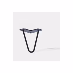 Lot de 4 pieds de meuble double fil modèle droit noir mat hauteur 16 cm Double fil Ø 10 mm