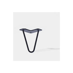 Lot de 4 pieds de meuble double fil modèle droit noir mat hauteur 16 cm