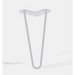 Lot de 4 pieds de meuble double fil modèle incliné blanc mat hauteur 30 cm