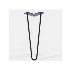 Lot de 4 pieds de meuble double fil modèle incliné noir mat hauteur 50 cm