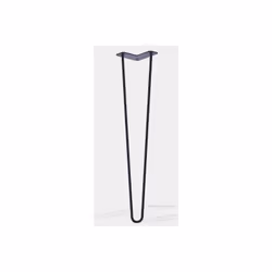 Lot de 4 pieds de table double fil modèle incliné noir mat hauteur 71 cm Double fil Ø 10 mm