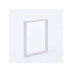 Lot de 2 pieds pour banc modèle rectangulaire HT 40 x Larg. 39 cm coloris blanc mat Coins angles droits Tube rectangulaire 60 ...