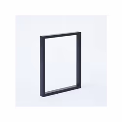 Lot de 2 pieds pour banc modèle rectangulaire HT 40 x Larg. 39 cm coloris noir mat Coins angles droits Tube rectangulaire 60  ...