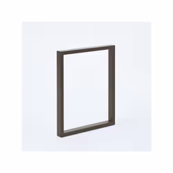 Lot de 2 pieds de table modèle rectangulaire HT 71 x Larg. 59 cm coloris vernis transparent métal naturel Coins angles droits ...