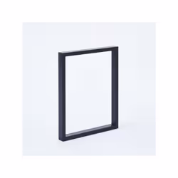 Lot de 2 pieds pour plan de travail, table snack modèle rectangulaire HT 88 x Larg. 59 cm coloris noir mat Coins angles droit ...