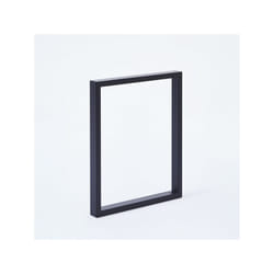 Lot 2 pieds pour plan de travail rectangulaire HT88xL59cm noir mat