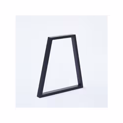 Lot de 2 pieds pour banc modèle trapèze HT 40 x L. Haut 20 x L. Bas 50 cm coloris noir mat Tube rectangulaire 60 x 30 mm