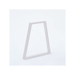 Lot 2 pieds de table trapèze ht 71 x l. Haut 40 x l. Bas 70 cm blanc mat