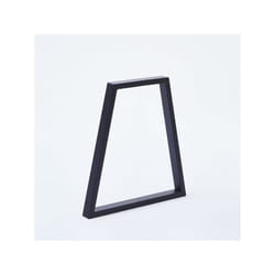 Lot 2 pieds de table trapèze ht 71 x l. Haut 40 x l. Bas 70 cm noir mat