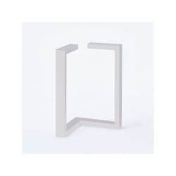 Lot de 2 pieds de meuble blanc forme Triangle pour banc