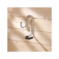 Lot de 2 doubles crochets dont 1 gainé Idéal pour les vélos et toute autre utilisation Tube Ø 20 mm avec 2 crochets dont 1 ga ...