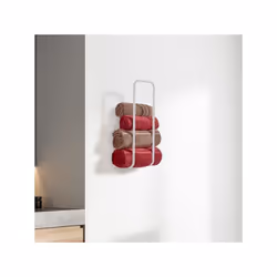 Porte serviette de bain mural blanc Organisateur de serviettes de bain Capacité environ 5 serviettes Les serviettes restent e ...