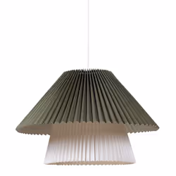 Suspension double tissu Aurélia vert blanc D52 - Vert