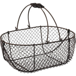 Aubry Gaspard - panier grillage vieilli anses mobiles 37X25X14-30