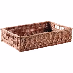 Panier en osier Aubry Gaspard - Buff naturel - 40x28x10cm