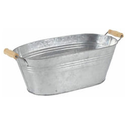 Aubry Gaspard - Jardinière ovale zinc et bois Grand modèle