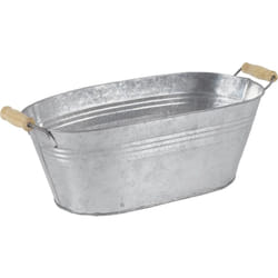 Jardinière ovale zinc et bois Petit modèle