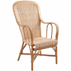 Description générale Le fauteuil en manau et moelle de rotin naturelle allie élégance et confort. Avec ses dimensions de 54 x ...