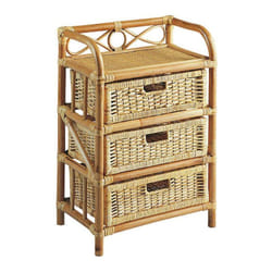 Commode en rotin avec tiroirs Tegal 3 tiroirs