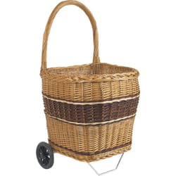 Chariot à bûches en osier