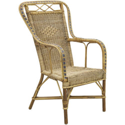 Fauteuil haut en manau et rotin Medan
