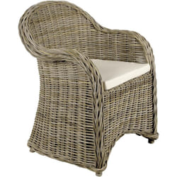 Aubry Gaspard - Fauteuil gris en poelet Arthur
