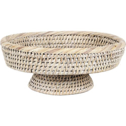 Aubry Gaspard - Corbeille sur pied en rotin blanc