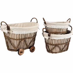 Aubry Gaspard CRA 301 SJ set of 3, Bois, Panier, 420 mm, 300 mm, 260 mm, 3,5 kg