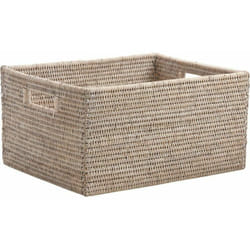 Aubry Gaspard - Corbeille rangement en rotin 28 x 22 x 15 cm