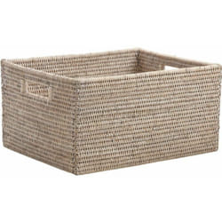 Aubry Gaspard - Corbeille rangement en rotin 34 x 26 x 18 cm