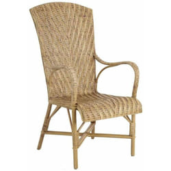 Aubry Gaspard - Fauteuil en manau et lame de rotin antique