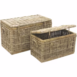 Aubry Gaspard KMA 182 S set of 2, Boîte de rangement, Carré, Rotin, Monochromatique, Intérieure, 650 mm