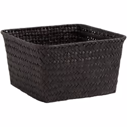 Aubry Gaspard - Corbeilles en palmier teinté noir (Lot de 3) - Noir