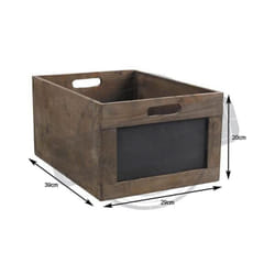 Aubry Gaspard - Caisse de rangement en bois avec ardoise 39 x 29 x 20 cm