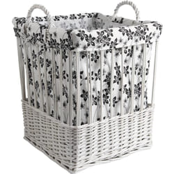 Aubry Gaspard - Paniers à linge en osier (Lot de 2) - Blanc