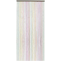 Rideau de porte en perles de bois coloré