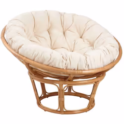 Description générale Le fauteuil papasan en rotin est un meuble emblématique qui allie confort et esthétique. Avec son coussi ...